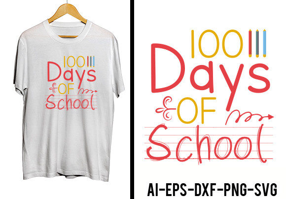 100 Days School SVG: Graphics for Crafts & Brands