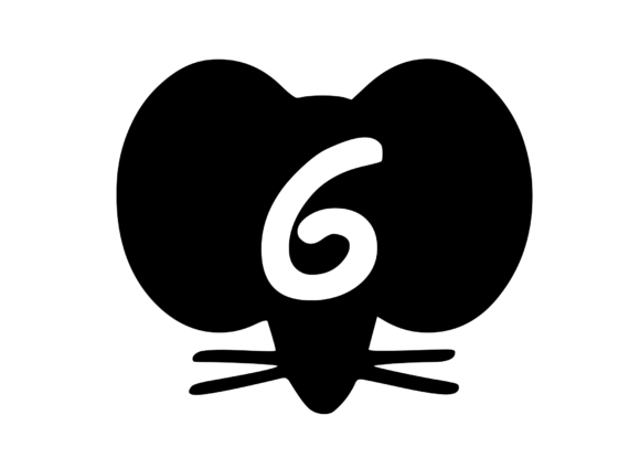 Cute Cartoon Mouse with Mono 6: Graphics for Crafts