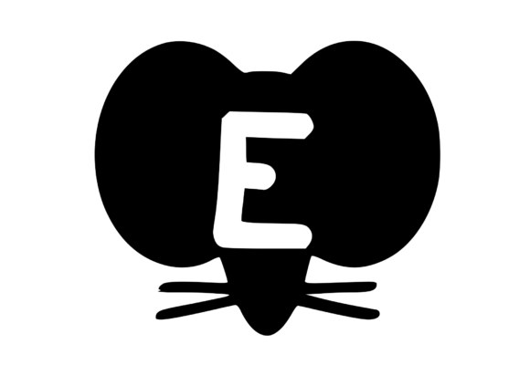 Cute Cartoon Mouse with Mono E: Graphics for Crafts