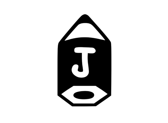 Cute Stubby Pencil with Mono J Graphics for Crafts