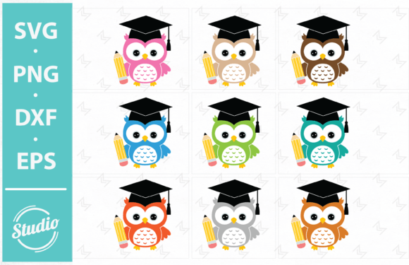Graduation Owl SVG: Graphics for Crafts & Business