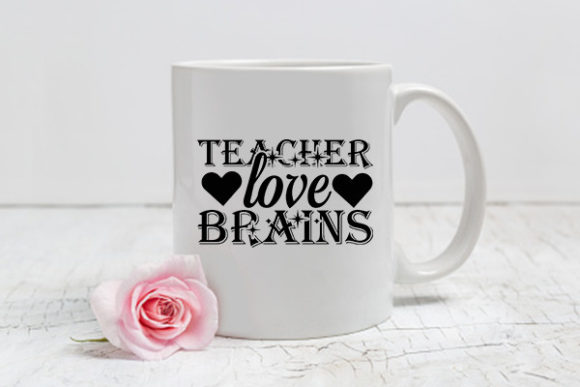 Helloween SVG Design: Teacher Love Brain for Crafts & Graphics