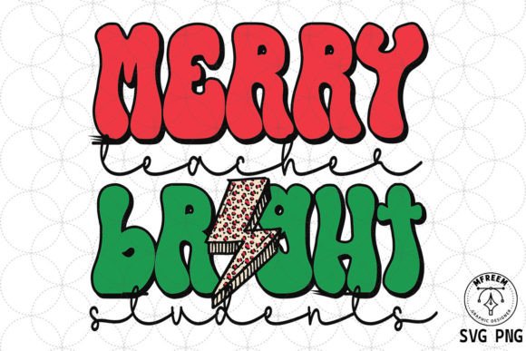 Merry Teacher Thunder SVG: Graphics for Crafts