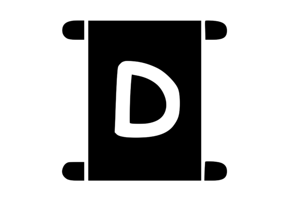 Old Scroll with Playful Mono D: A Designer's Review
