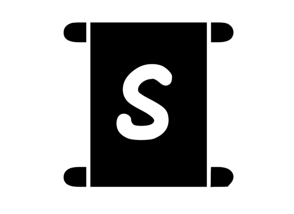 Old Scroll with Playful Mono S: Graphics for Crafts