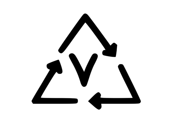 Recycle Symbol with Playful Mono V: Graphics for Crafts