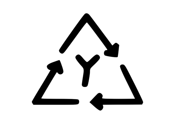 Recycle Symbol with Playful Mono Y: A Designer's Review