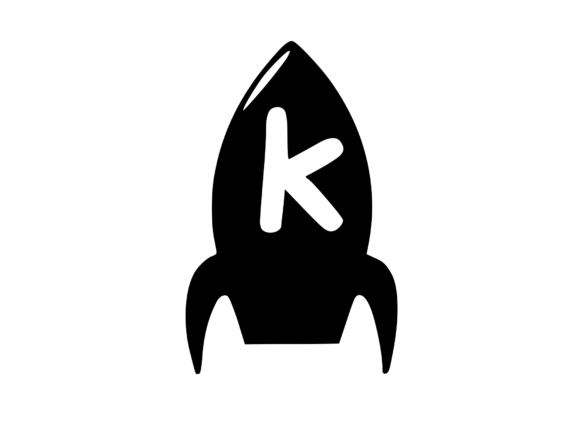 Space Rocket with Playful Mono K: Graphics for Crafts