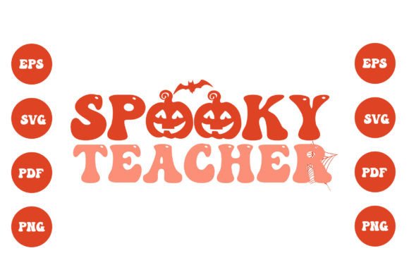 Spooky Teacher Retro Halloween SVG: Graphics for Crafts