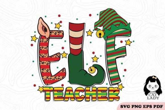 Teacher ELF Christmas Graphics for Crafts Review